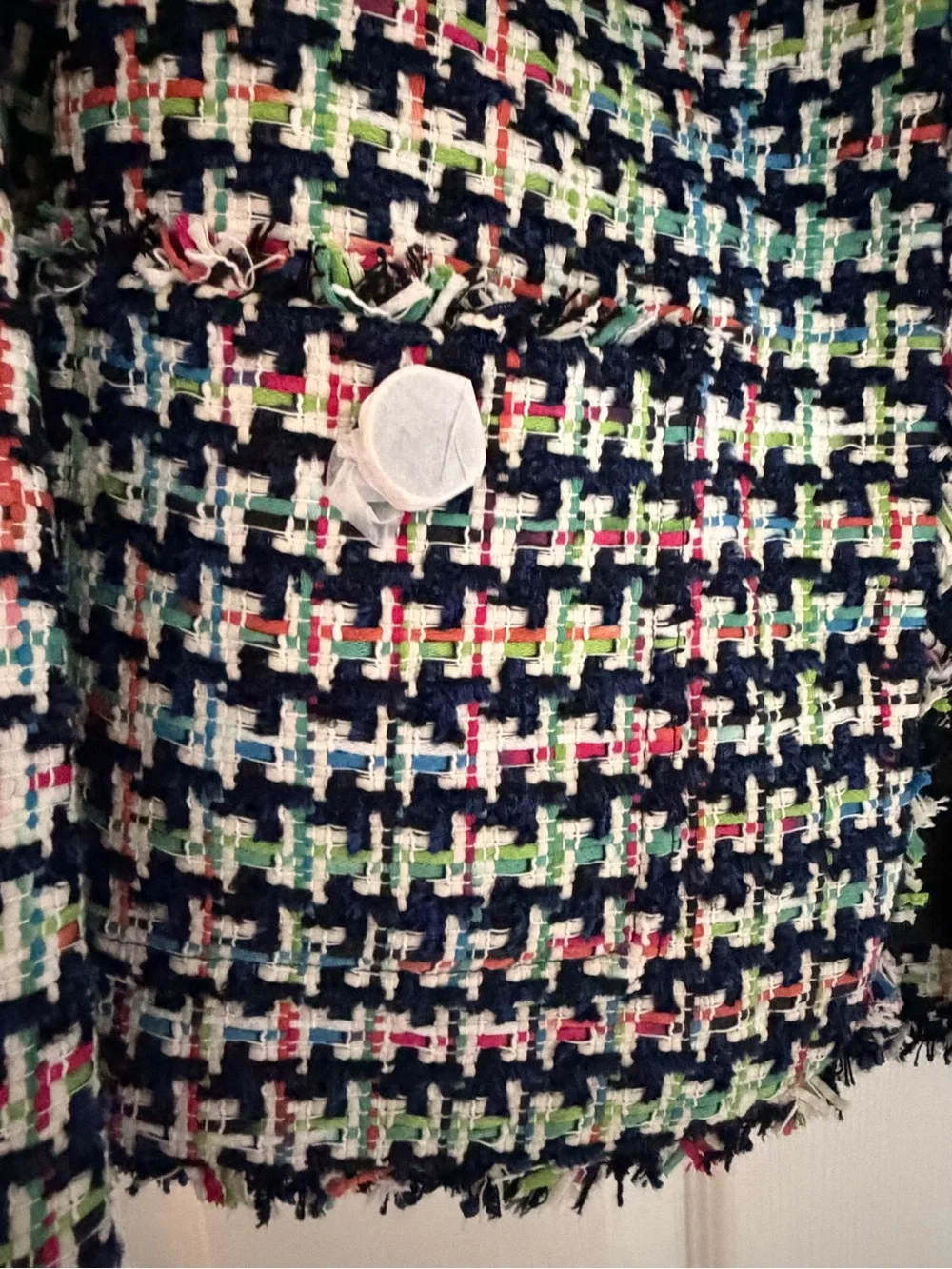 NWT Kate Spade Multicolor/Navy Tweed Jacket - Size 8